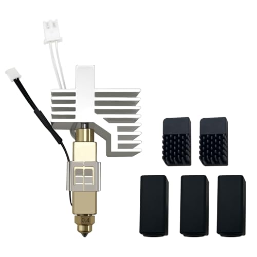 HzdaDeve 0.4 mm Ceramic Hotend for Centauri Carbon Print Head Extruder Kit Hot End Heatsink with Extra 2PK Silicone Cover and 2PK Nozzle Brushes for Elegoo Centauri 1PK