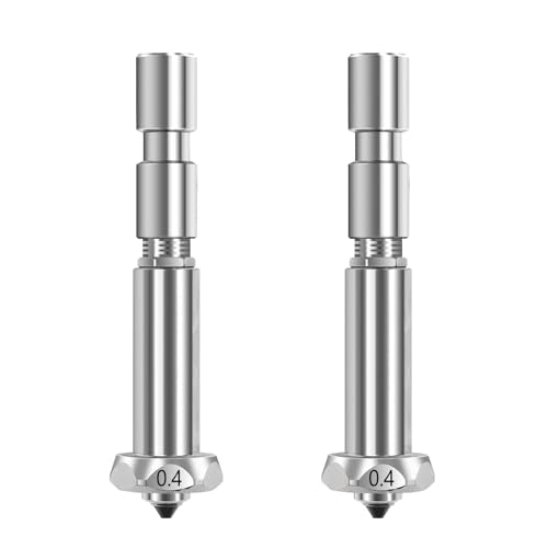 2 x 0.4 mm Cobra 3 Max Quick Swap Nozzle, Integrated Hardened Steel Nozzle, Print Head Extruder Nozzles for Anycubic Kobra 3 Max/Kobra 3 Max Combo 3D Printer Accessories