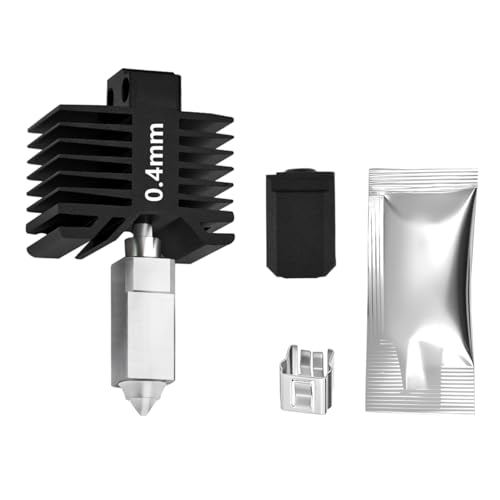 Upgrade 0.4mm Hardened Steel Hotend Kit for Bambu Lab X1C, P1 Series, 3D Printer 350℃ High Temperature All Metel Integerted Desige Hot End Nozzle Kit for P1S, P1P