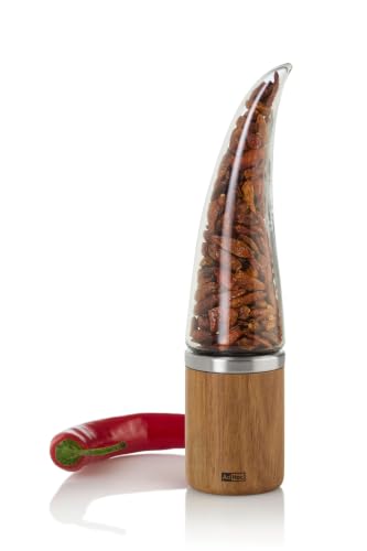 AdHoc Peperone Chilli Cutter, Acacia Wood/Acrylic, PreciseCut Technology, Dried Herbs and Spices Cutter, 22cm