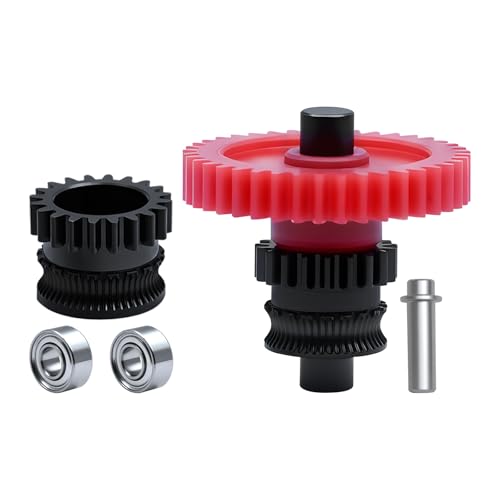 Hardened Steel Extruder Gear Kit for Kobra 3, 3D Printer DLC Nano Coating Hardened Steel Extruder Dual Gear and POM Gear Kit for Anycubic Kobra 3 Combo