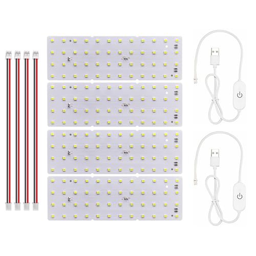 4PCS Lithophane LED Backlight Board Kit KC009 KC010 for Bambu Lab H2C/X1/P2S/A1 LED Light Board Backlights Makerworld Model Parts USB 3D Print Accessory Photo Model DIY Light Box