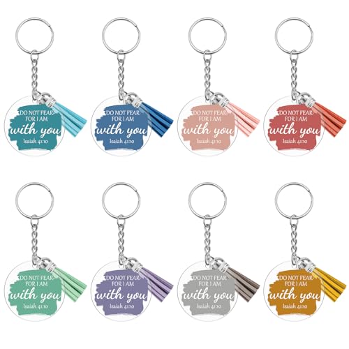 Ximalun Bible Verse Religious Keyring Christian Keyring Church Graduation Baptism Inspirational Birthday Christmas Easter Christian Gifts for Women Men Teen Friend Family