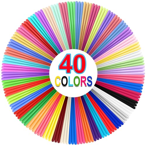 3D Pen Filament Refills, 1.75mm PLA 3D Printing Threads 40 Colours