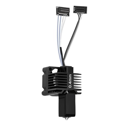 0.4mm P1S P1P Hotend Complete Kit, Full Assembly Hot End Print Head with Ceramic Heater, Thermistor, 0.4mm Hardened Steel Nozzle, Hotend Replacement for Bambu Lab P1 Series 3D Printer