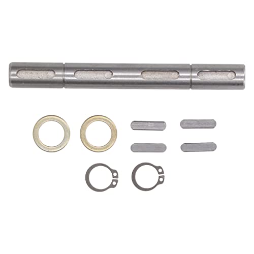 Worm Reducer Double Output Shaft Alloy Steel 14mm Diameter 128mm Length High Bearing Capacity Low Noise Transmission for NMRV040 RV040 Nema34 Stepper Motor