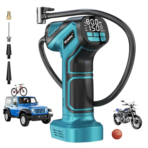 Ecarke 150 PSI Cordless Tyre Inflator Compatible with Makita 18V Battery Blue