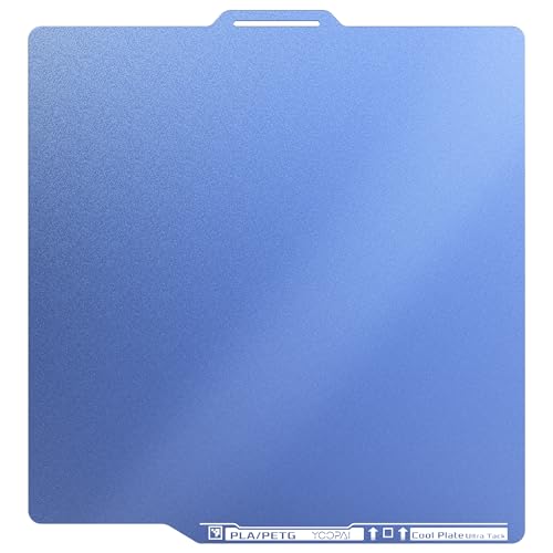 YOOPAI Build Plate for Bambu Lab P2S, P1S, A1, X2D, X1C, P1P, X1E 3D Printers, Double-Sided UltraTack Cool Plate for Low-Temperature Printing, Fine-Textured Spring Steel Sheet, 257x257mm Blue