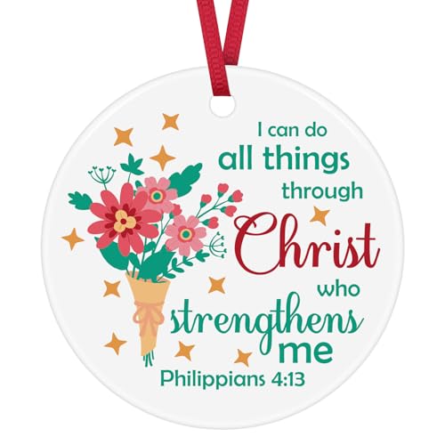 Christian Gifts for Women Faith Religious Gifts Inspirational Scripture Gift for Women Birthday Easter Christmas Unique Catholic Gift Encouraging Bible Verse Ornament