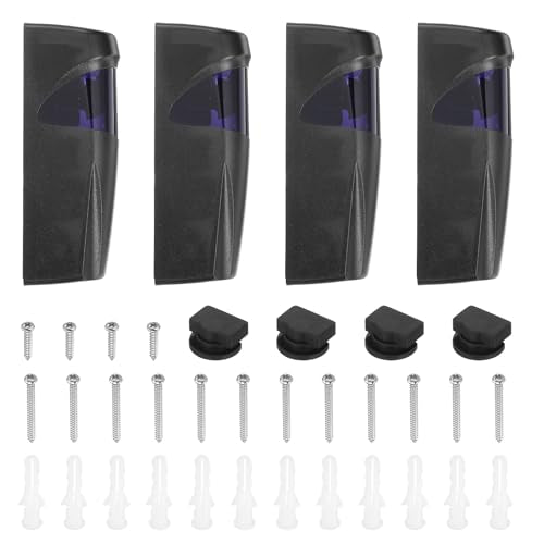 sourcing map Garage Door Sensor, Wireless Lens Rotatable Infrared Gate Beam Sensor Photoelectric Anti-Theft Alarm, Photocell Detector for Window Automatic Swing Sliding Gate Opener, 2 Set 4
