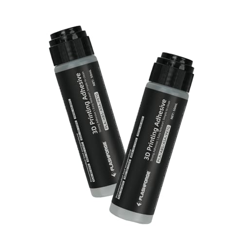 FLASHFORGE 3D Printing Heat Bed Anti-Warp Adhesive for PLA/ABS/PETG/ASA Materials Glue Stick Set (50 ml/stick, pack of 2)