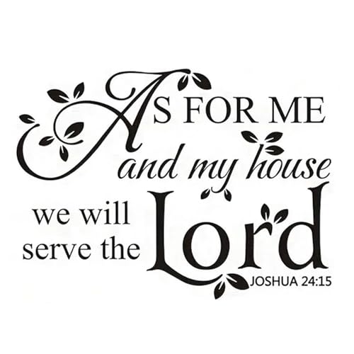 Wasise Christian Wall Art - Bible Verse Stickers, Christian Decor Bible Verse Wall Art with Leaf Design, Home Sweet Home Decor, Removable Vinyl Wall Decals for Bedroom Living Room Religious Decoration C
