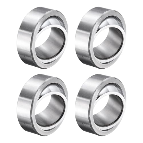 sourcing map 4Pcs GE17C Spherical Plain Bearing 17mmx30mmx10mm Bearing Steel Pre-Lubricated Radial Spherical Plain Bearing Low Noise Oscillating Bearing ABEC-3 Precision 4