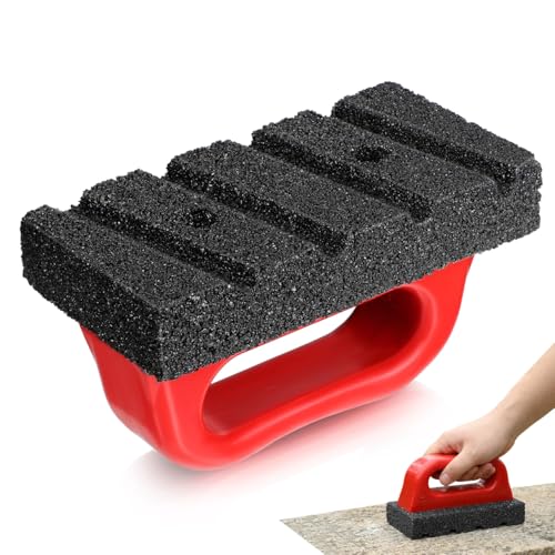 NOLITOY Rub Brick Tool with Handle Brick Cleaning Brush and Concrete Scrub Brush for Masonry Cleaning Stain Removal Concrete Smoothing Construction and Home Renovation Projects