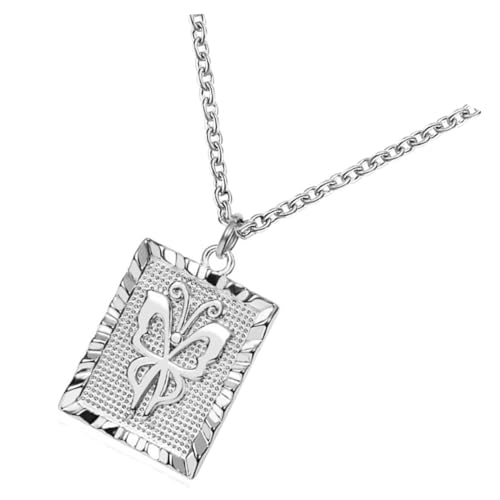 Healeved Butterfly Charm Necklace Alloy Metal Clavicle Chain Unisex Neck Jewelry for Parties Clubwear Gift for Women Men