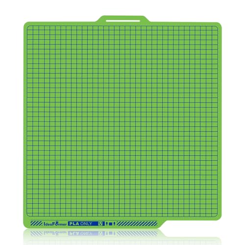 IdeaFormer Grid Textured Cool Plate for Bambulab P1S A1 X1C X1 P1P X1E, PLA Cold Plate 30-50°C Low Temperature Grid Printing Plate for Bambu Lab P1S A1 X1C 257x257mm