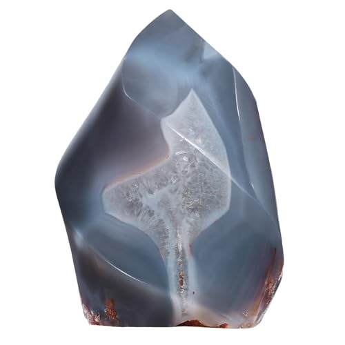 Orca Agate Flame Shaped Stone Tower Decor for Home Office Orca Agate 0.88-1.1lb(401g-500g)