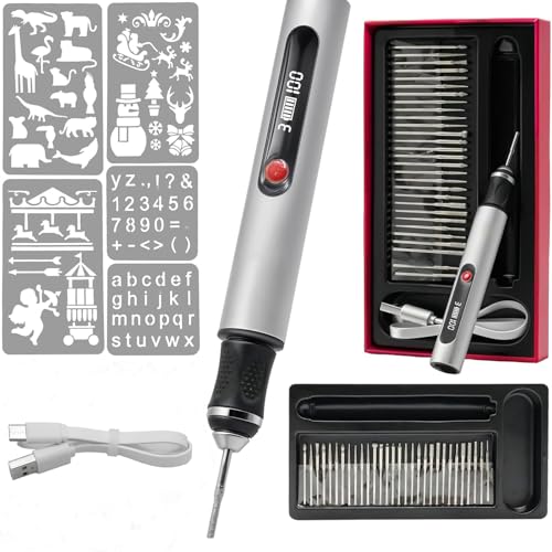 Engraving Pen – Ultimate Cordless Portable Engraving Tool with 30 Bits, Beginner-Friendly Electric Engraver for 50+ Materials, Rechargeable Design for Artists and DIY Creators