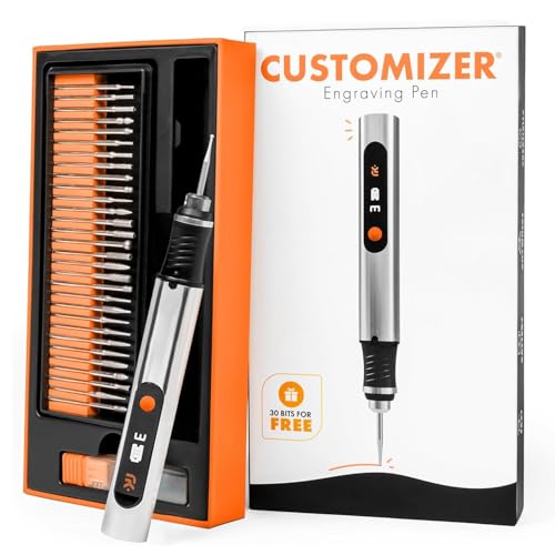 Resparked Cordless Rechargeable Engraving Pen - 50+ Surfaces Compatible, 30 Free Bits & Mastery Guide Included, Beginner-Friendly for Artists & DIY Enthusiasts