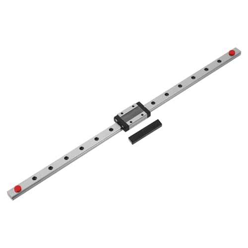 sourcing map MGN12 400mm Linear Sliding Rail Guide with MGN12H Sliding Carriage Block and Mini Guide, Linear Motion Guideway for Mini Engraving CNC Machine 3D Printer