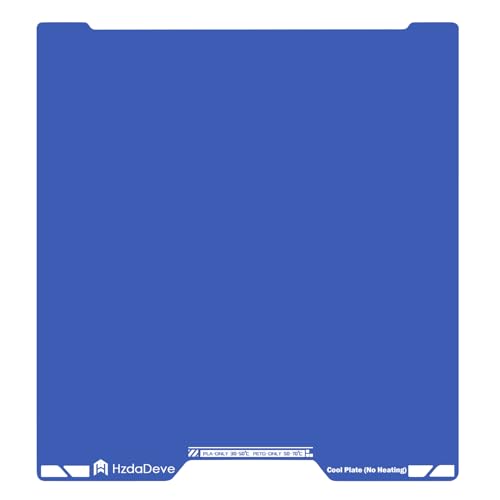 HzdaDeve Improved Cooling Plate for H2C Combo Low Temperature Cold Building Plate 335 x 346.5 mm Double-Sided Smooth Plate Bed PEI Platform for Bamboo Lab 3D Printer (No Heating/No Glue)