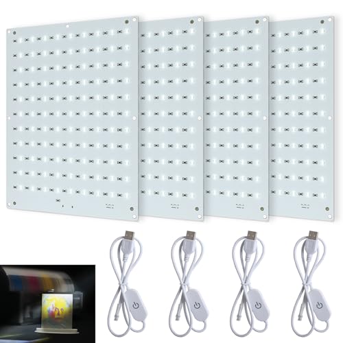 CMYK Lithophane LED Backlight Board Kit Compatible with Bambulab A1/A1 Mini 4 PCS CMYK Lithophane LED