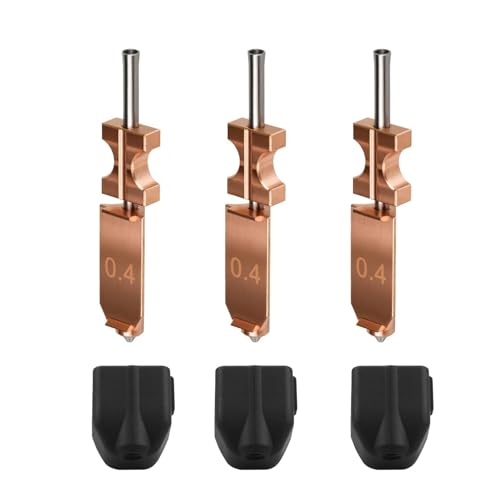 AD5X Hotend Nozzle Kit, 3 Pack 0.4mm Hardened Steel Integrated Nozzle with 3 Silicone Covers - All-Metal High-Temp Resistant (300℃) for PLA/ABS/PETG/TPU, OEM Replacement for Flashforge AD5X 3D Printer