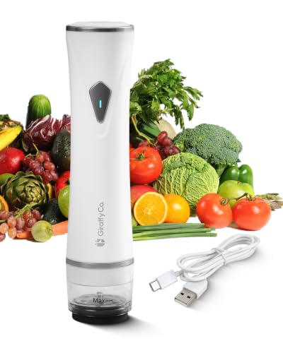 GIRAFFYCO Compact Food Vacuum Sealer Machine Only, Portable Rechargeable