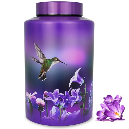 Large Cremation Urns for Adult Human Ashes, Hummingbird Pattern Large 220 lbs
