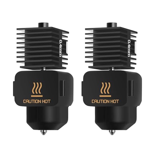 3D Printer 0.4mm Hotend Kit for Bambu Lab A1 and A1 Mini Hardened Steel Nozzle with Silicone Sock and Tools Replacement Extruder Accessories, 2pcs 2*A1