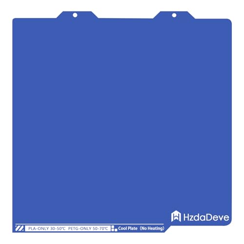 HzdaDeve Improved Cooling Plate for A1 Mini Low Temperature Cold Building Plate 183.5 x 183.5 mm Double-Sided Smooth Plate Bed PEI Platform for Bambu Lab 3D Printer (no heating/no glue)