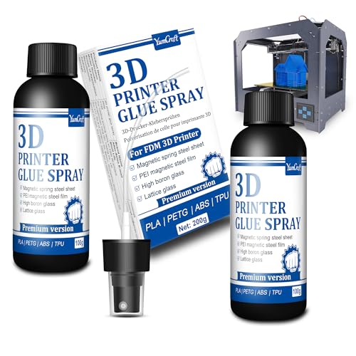 3D Printer Adhesive, 200 g PLA Adhesive Spray Adhesive - Prevents Warping on Heated Printing Plate | 3D Printer Adhesive Spray for Heated Print Beds | 3D Printing Accessories for PLA, ABS, PETG, PC