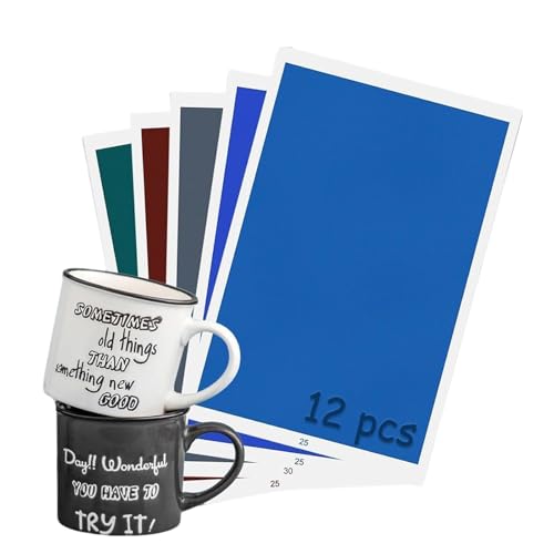 ATOMSTACK Laser Engraving and Marking Paper, 12 Pieces Marking Paper Laser Engraving Paper for Fibreglass Marking and Engraving, Laser Engraving on Metal, Ceramic, 27 x 39 cm