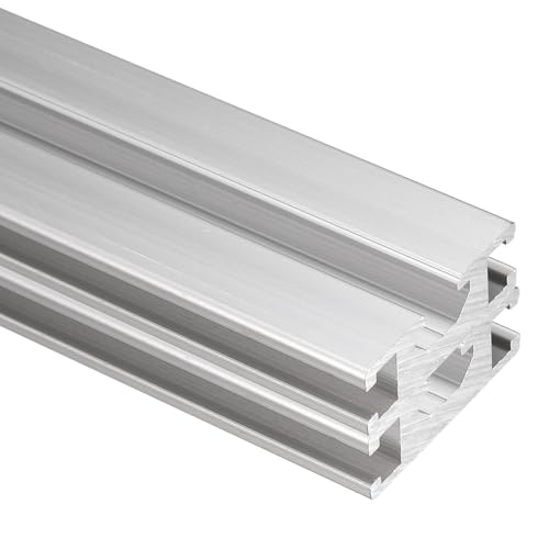 sourcing map 2Pcs 550mm 1030 Aluminum Extrusion Profile, European Standard Anodized Linear Rail for 3D Printer Part, CNC Machine, Linear Rail Guide, Silver 2