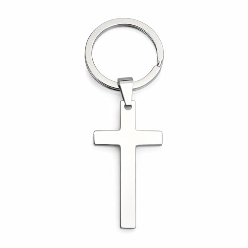 Cross Keyring - Christian Keychain Bag Charms for Woman with Minimalist, Cool Key Rings Gifts for Friends, Family, Women, Men, People with faith