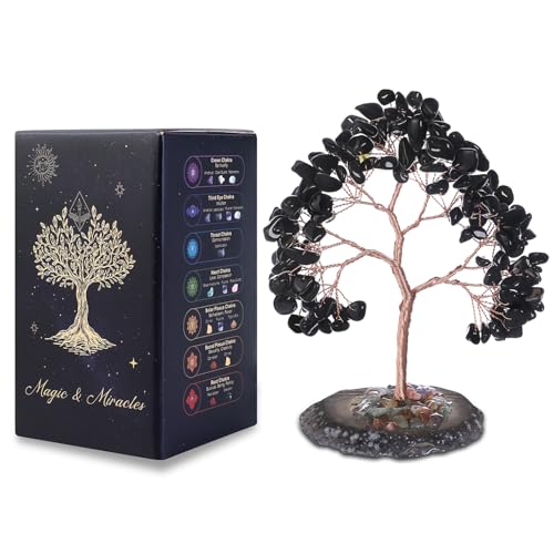 Obsidian Crystal Tree of Life Healing Stones Obsidian 11cm