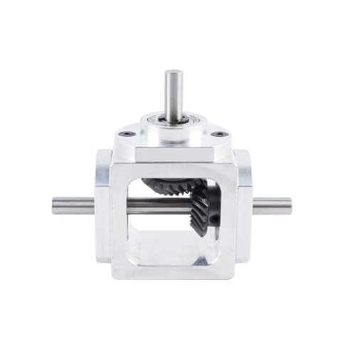 Qury Right Angle Transmission Gearbox,1:1 Forward Double Output Shaft,Aluminum Frame Simple Mechanical DIY Module with 6mm Shaft