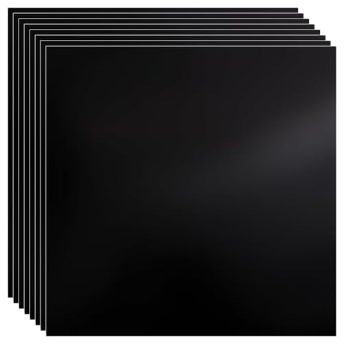 NBEADS 8 Pcs Black Laser Engraving Testing Paper, Self-Adhesive Laser Testing Paper Double-Sided Dimming Paper for Marking Machine and Optical Cutting, 40x40x0.02cm
