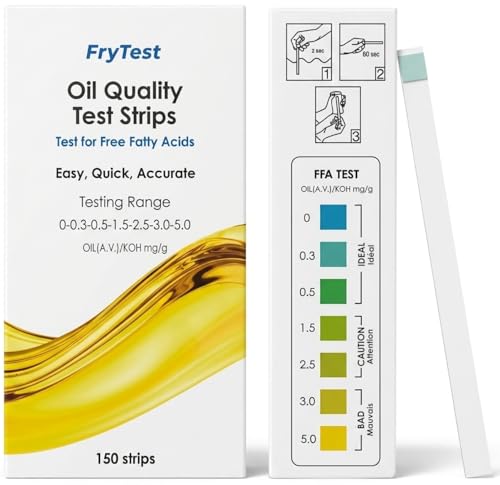 Frying Oil Test Strips FFA – Fryer Oil Quality Check HACCP – 150 Strips