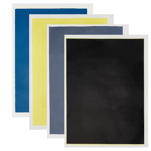 BENECREAT 4 Pcs 4 Colors Laser Engraving Marking Paper, 390×270mm/15.3×10.6 Inch Laser Marking Paper for Ceramics, Glass Laser Engraving