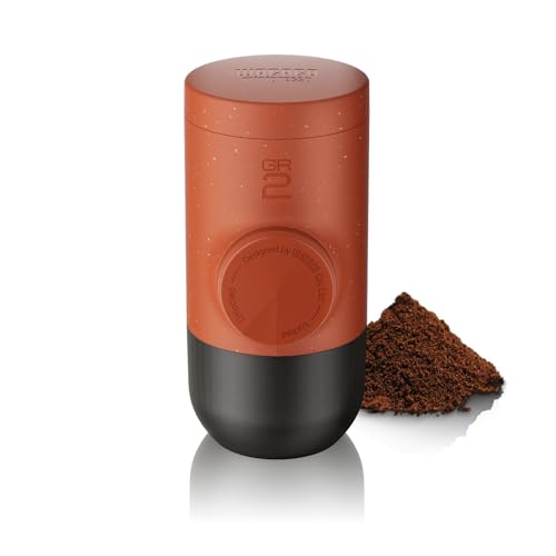 WACACO Portable Coffee Maker for Outdoor Compatible Ground Coffee, Manually Operated Espresso Maker, Espresso Machine Coffee On The Go, Ultra-Small (Copper Clay) Copper Clay