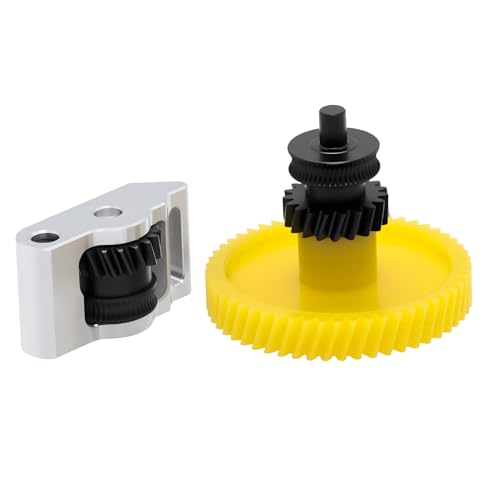 Upgrade Hardened Steel Extruder Gears Assembly for Bambu Lab P2S, Integrated Shaft Design Filament Drive Transmission Replacement Part Wear-resisting Extruder Dual Gears for P2S