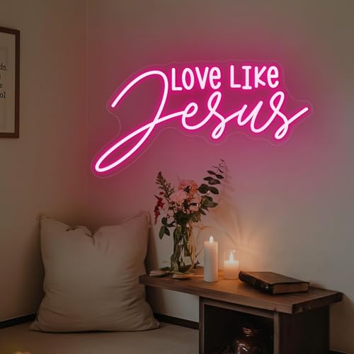 Love Like Jesus LED Neon Sign Jesus LED Sign Religious Wall Decor A-color 1