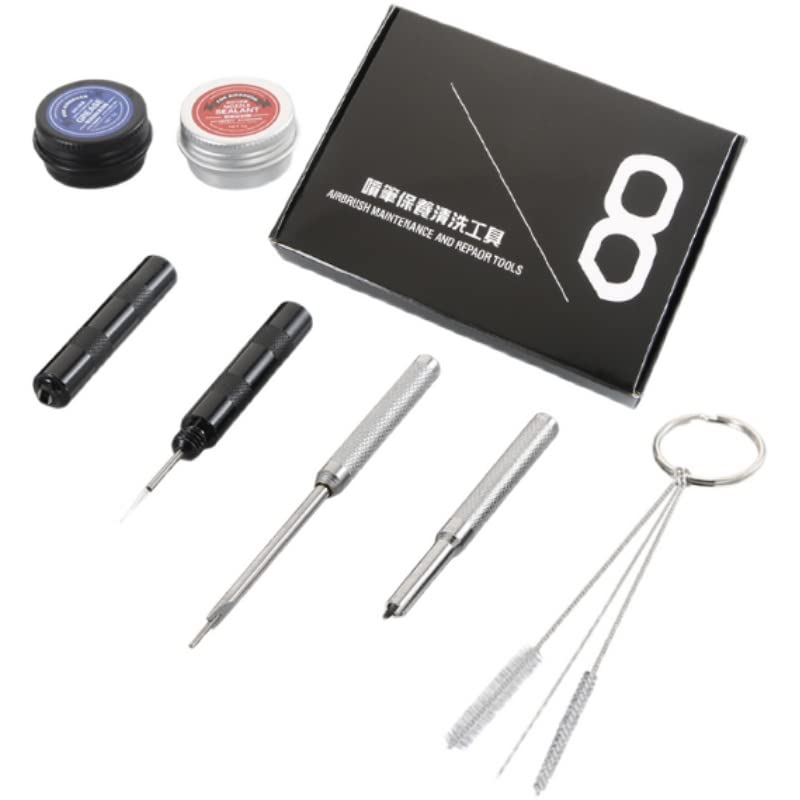 Airbrush Cleaning Maintenance Tools and Air Brush Spray Repair Kit Suitable for Various Professional Airbrush Guns Pro