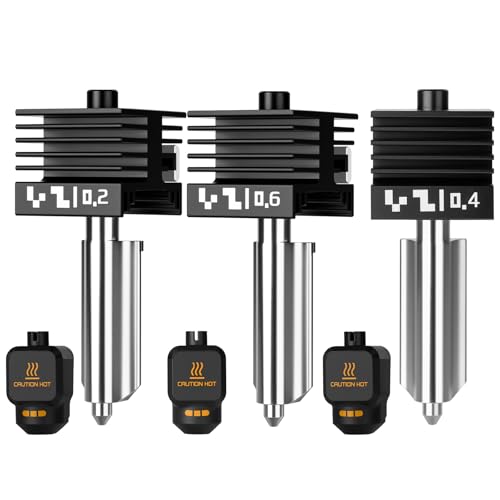 3PCS P2S/X2D High Speed Integrated Quick Swap Hotend,0.2mm+0.4mm+0.6mm 0.2mm+0.4mm+0.6mm