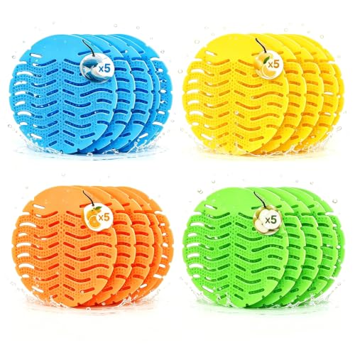 Urinal Screens Deodorizer Mats 20 Pack, Anti-Splash Scented Blocks Ocean, Citrus, Lavender, Pine Scents