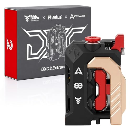Creality Official DXC2 Extruder, K2/K2 Pro/K2 Plus Extruder Upgrade with Magnetic Snap-On 1s Tool-Free Access, DLC Filament Cutter & Dual-Gear Precision Drive for Creality K2 Series 3D Printer K2/K2 Pro/K2 Plus DXC2 Extruder