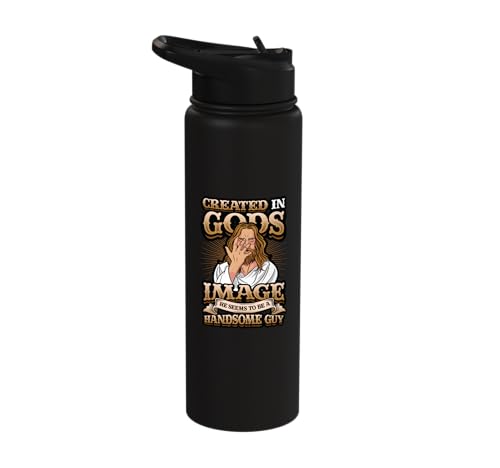 Created in Gods Image Funny Religious Men Stainless Steel Insulated Water Bottle