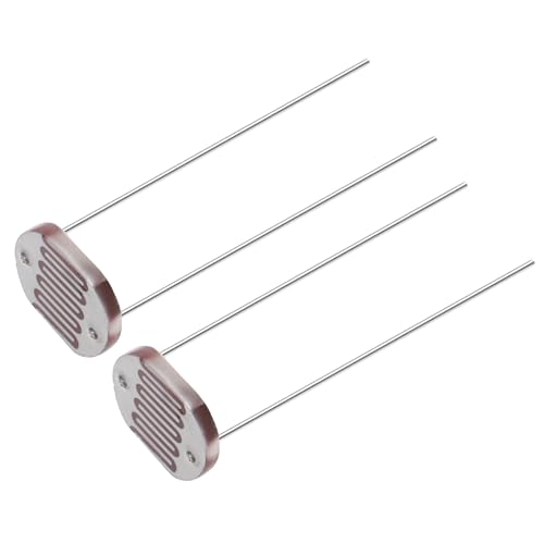 sourcing map 2 Pieces Photoresistor Kit 12mm Light Dependent Resistor (LDR) Light Sensitive Resistor Passive Components for DIY Industrial Experiments, GL12528