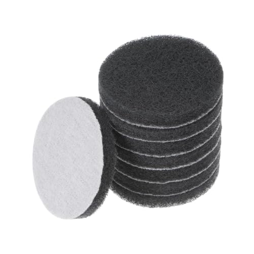 TA-VIGOR 3 Inch Drill Scrub Pads 800-1000 Grit Abrasive Scouring Pad 8pc Grey 800-1000 Grit, 8pc